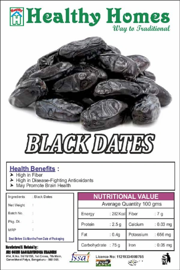 Healthy Homes Black Dates - 250 GMS
